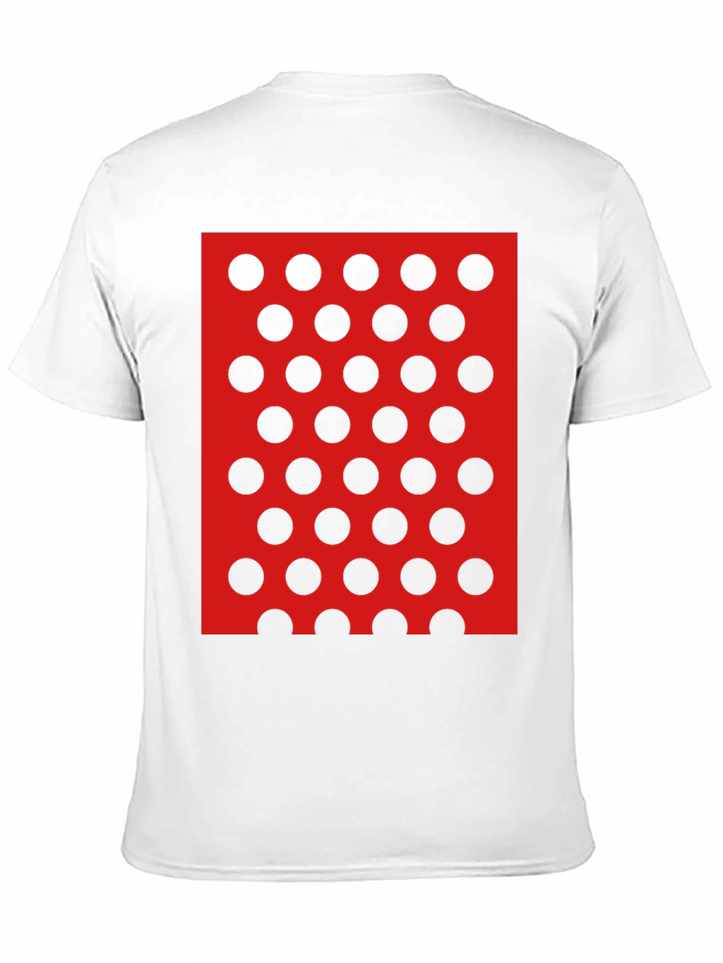 Black Tee with Red and Black Polka Dot Design