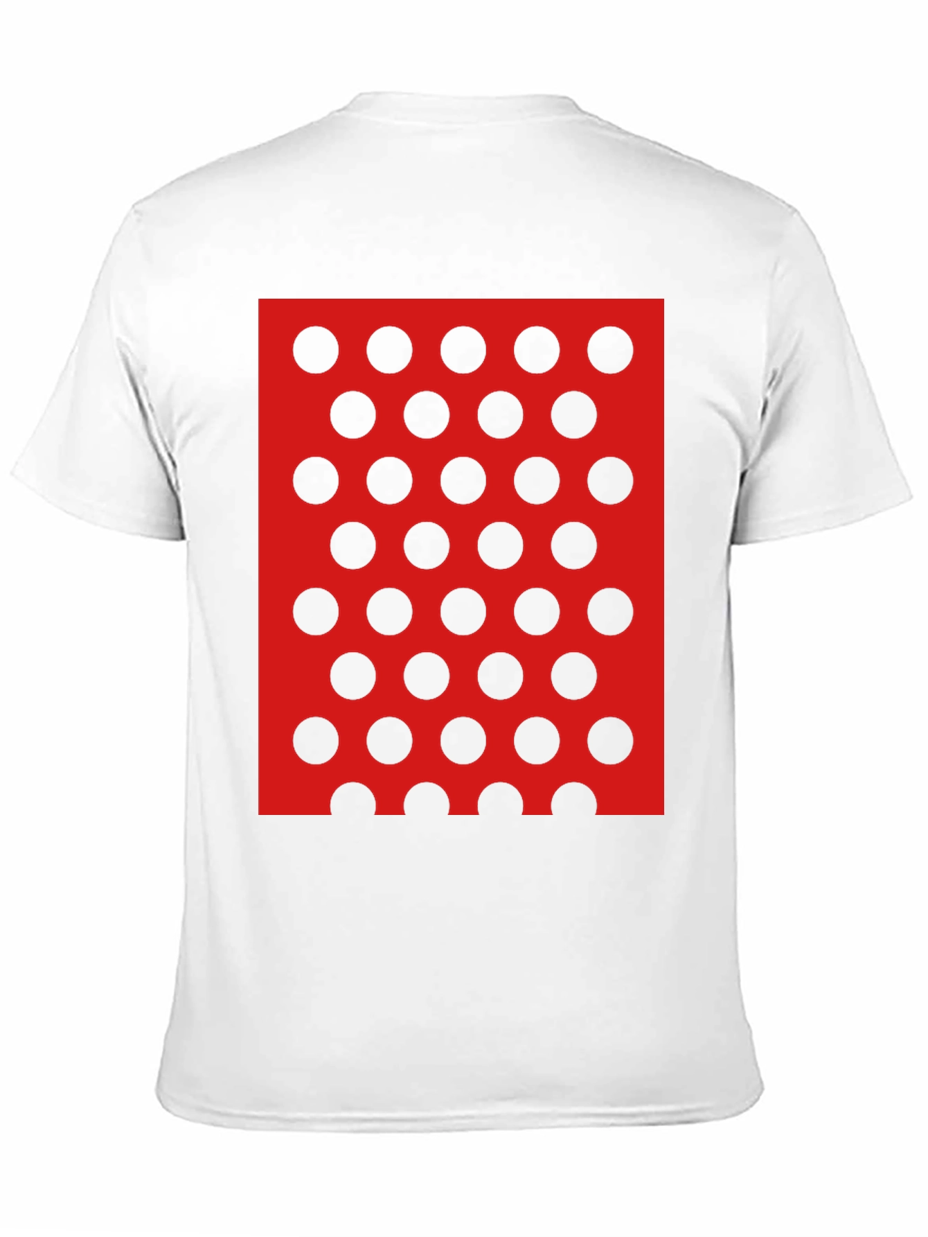 Black Tee with Red and Black Polka Dot Design