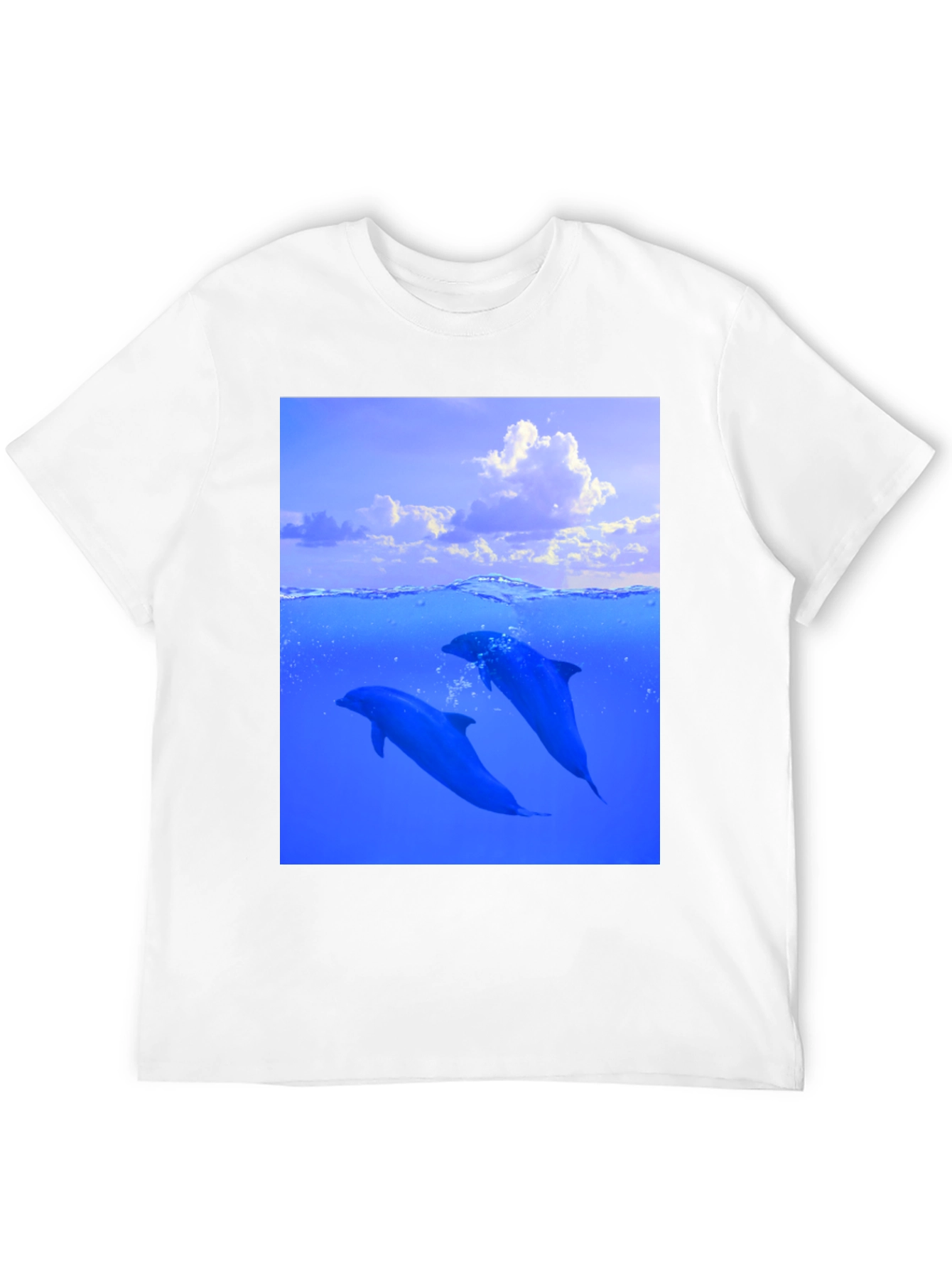 Dolphin Print Black T-Shirt