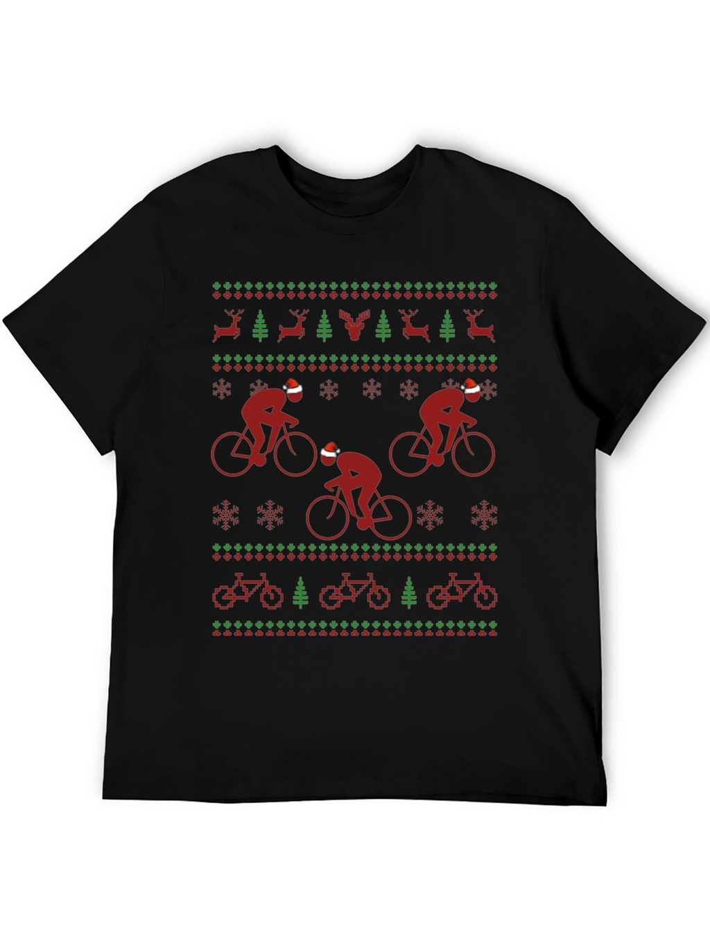 Festive Cycling Holiday T-Shirt