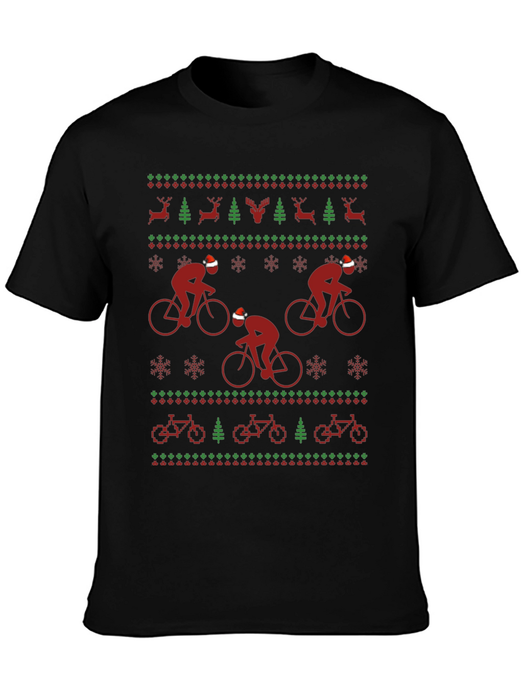 Festive Cycling Holiday T-Shirt