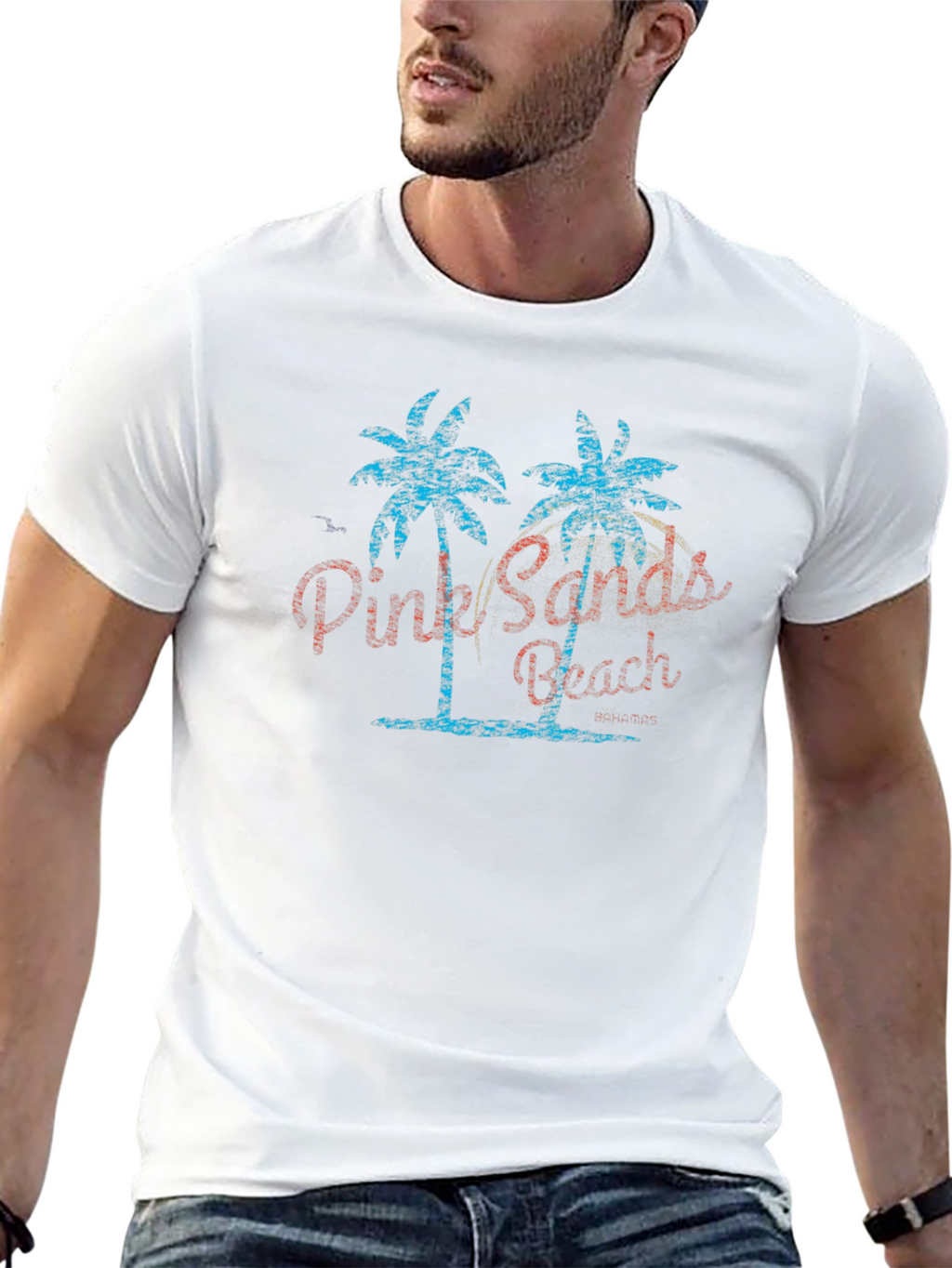 Pink Sands Beach Graphic T-Shirt