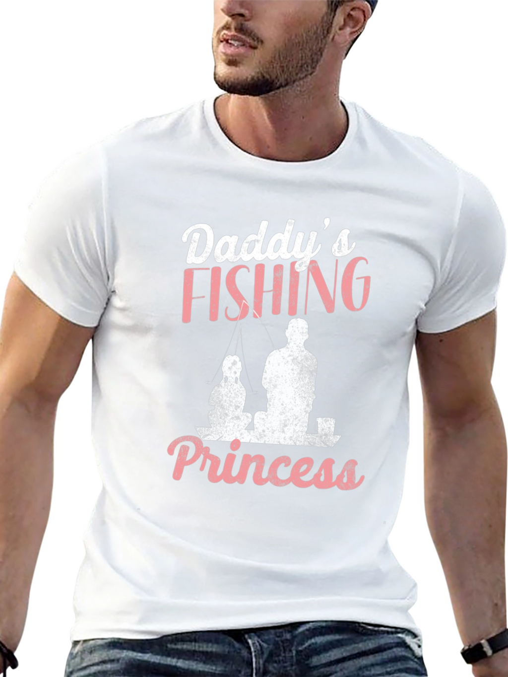Daddys Fishing Princess Graphic T-Shirt Fathers Day Gift