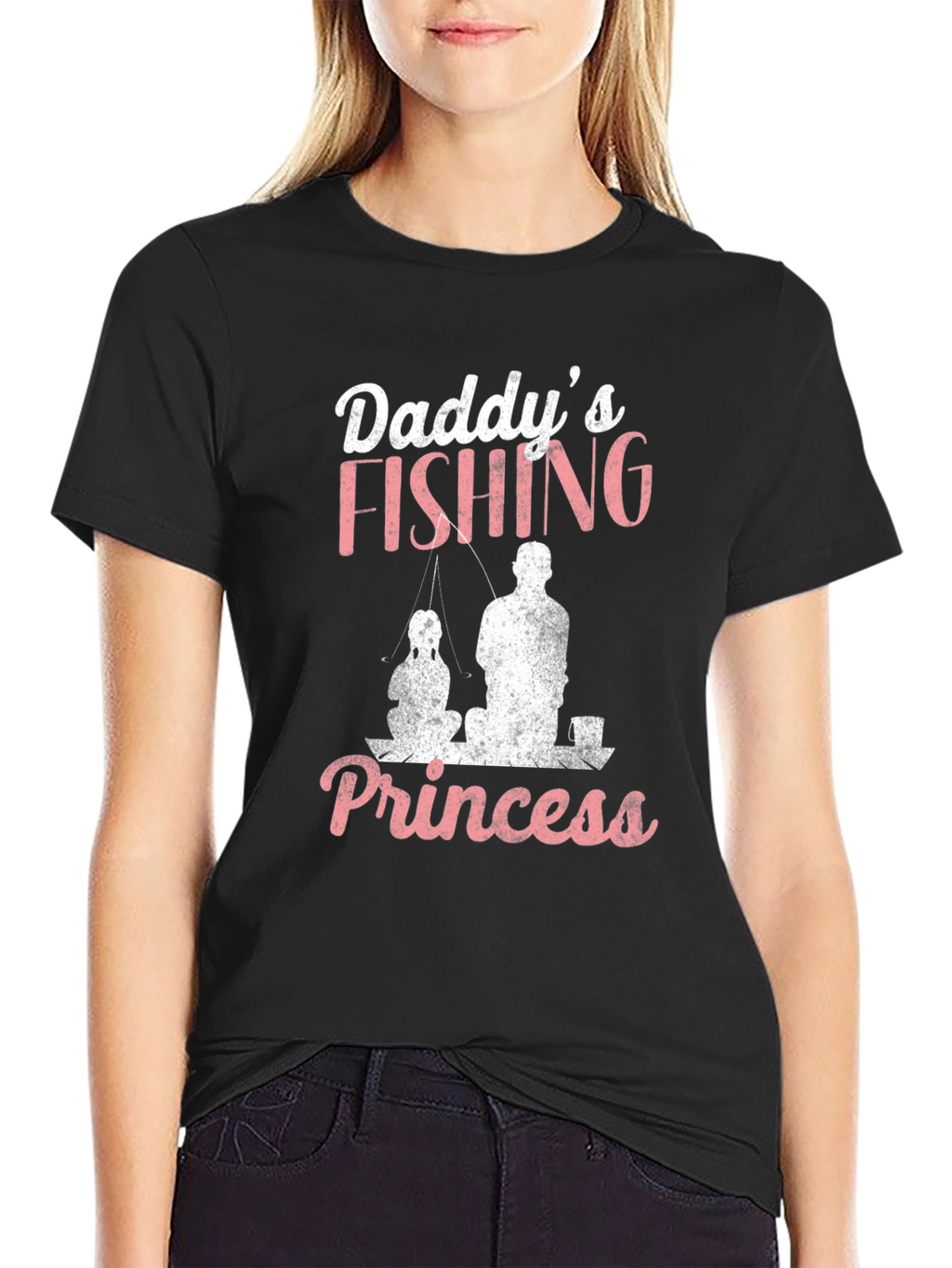 Daddys Fishing Princess Graphic T-Shirt Fathers Day Gift