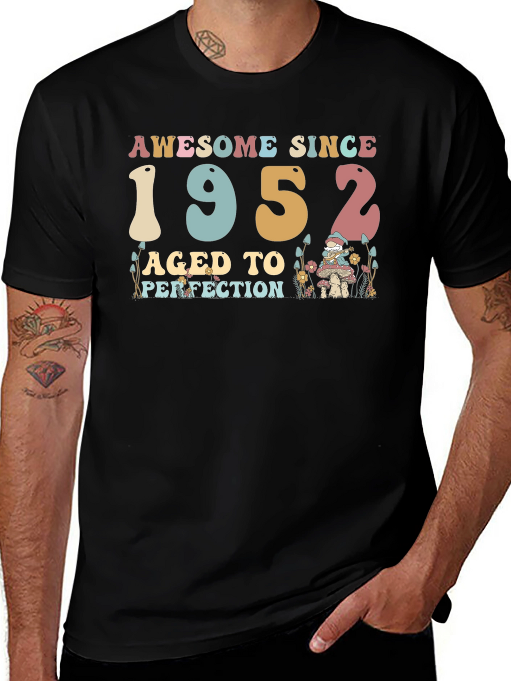 Awesome Since 1952 Black T-Shirt