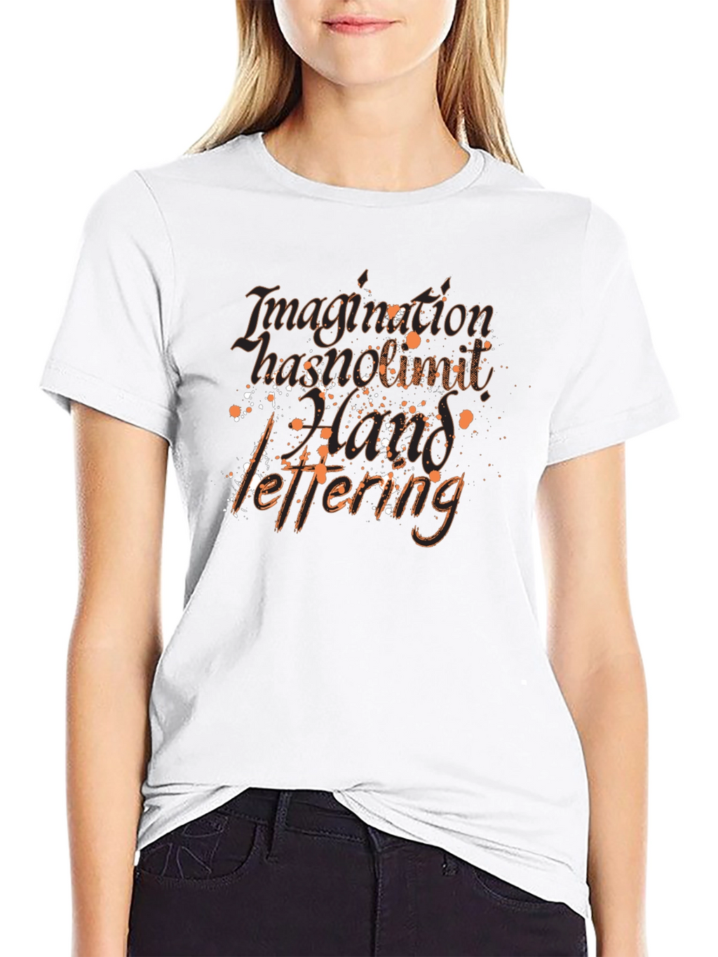 Imagination Hand Lettering Black T-Shirt