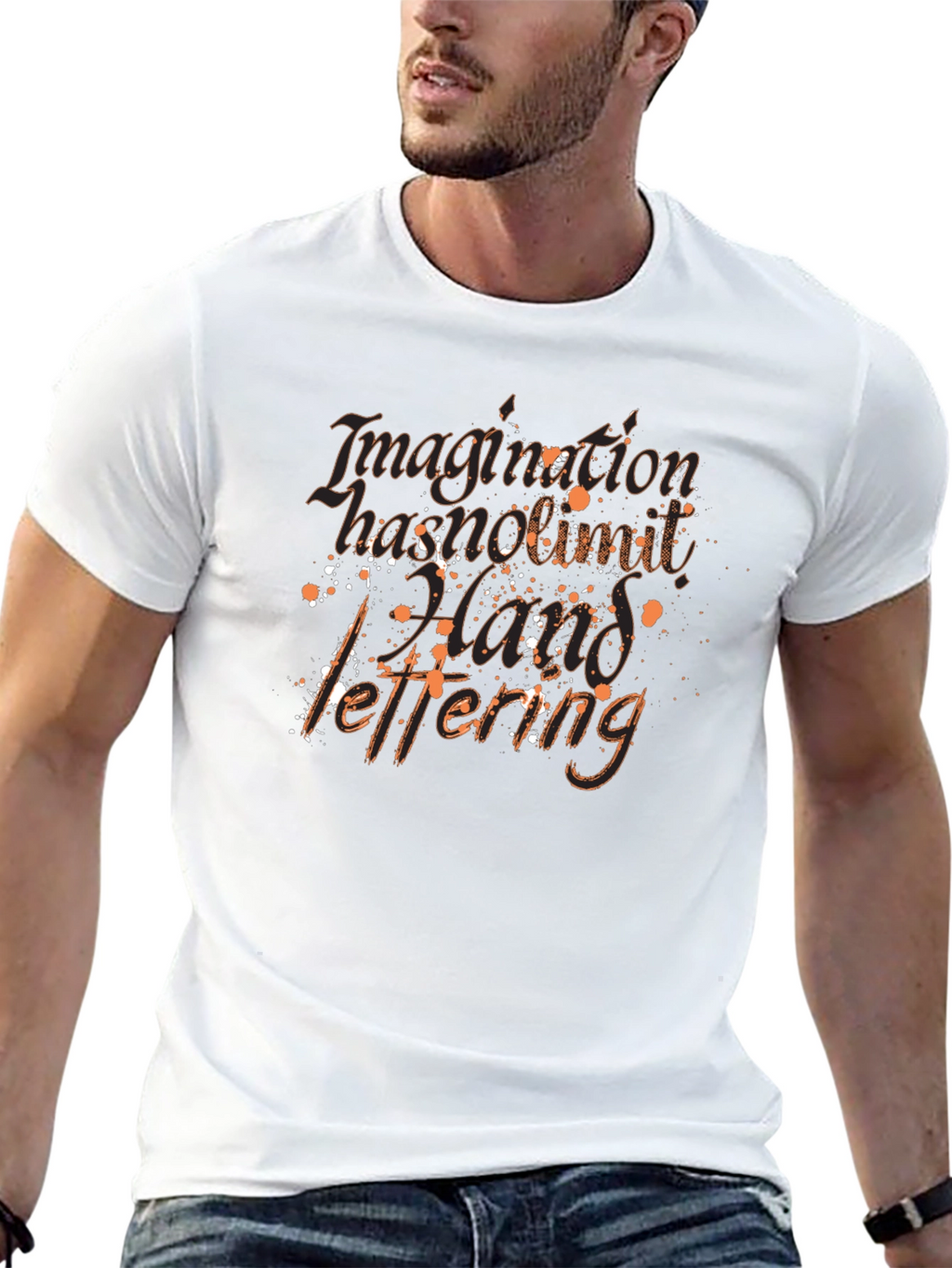 Imagination Hand Lettering Black T-Shirt