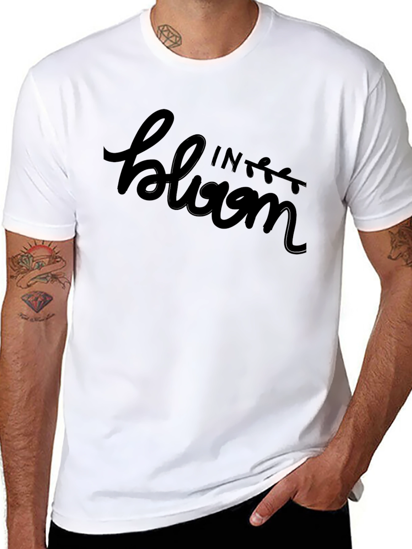In Bloom Black Graphic Tee