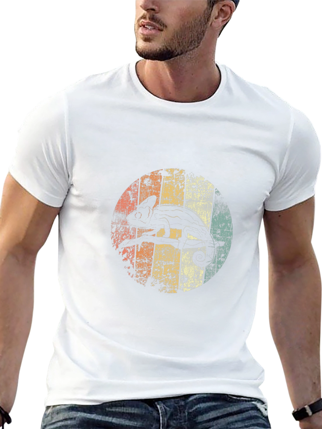 Retro Chameleon Graphic Tee