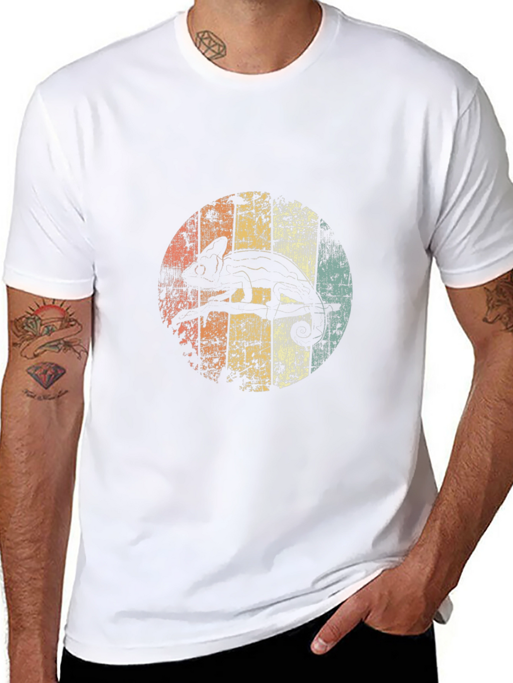 Retro Chameleon Graphic Tee