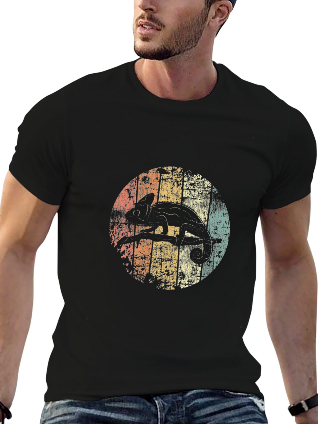 Retro Chameleon Graphic Tee