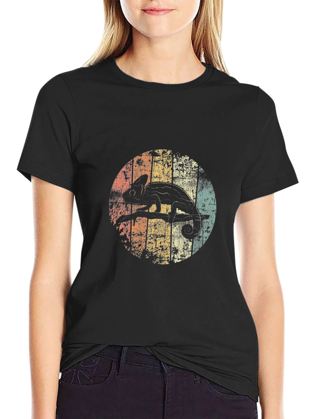 Retro Chameleon Graphic Tee