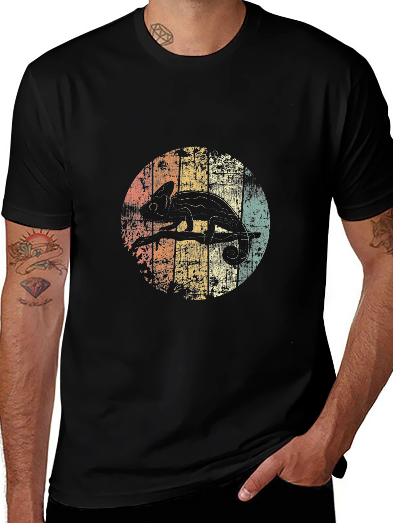 Retro Chameleon Graphic Tee