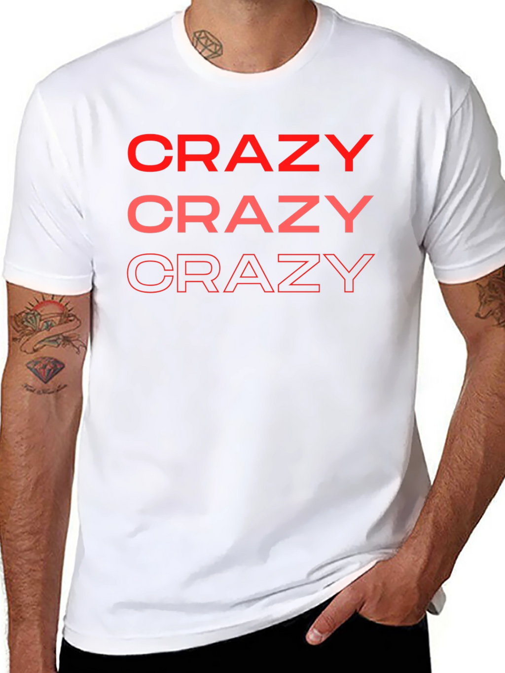 Crazy Graphic Print T-Shirt