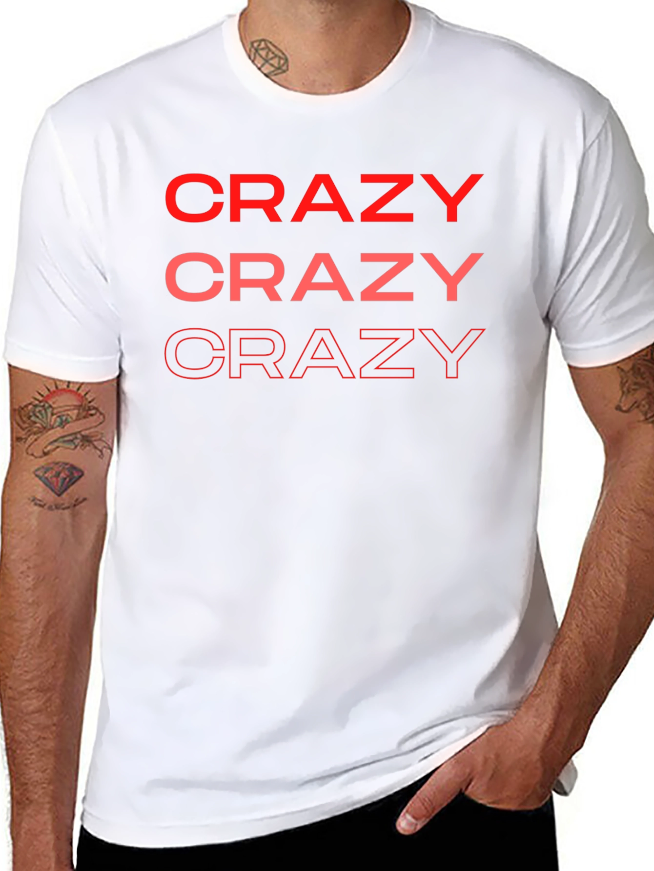 Crazy Graphic Print T-Shirt