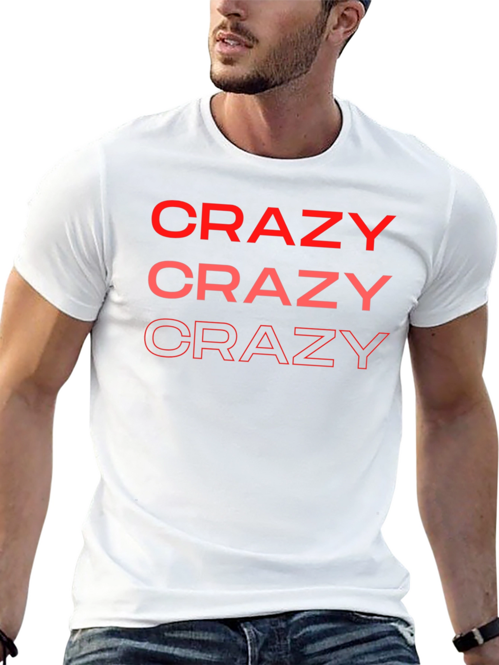 Crazy Graphic Print T-Shirt