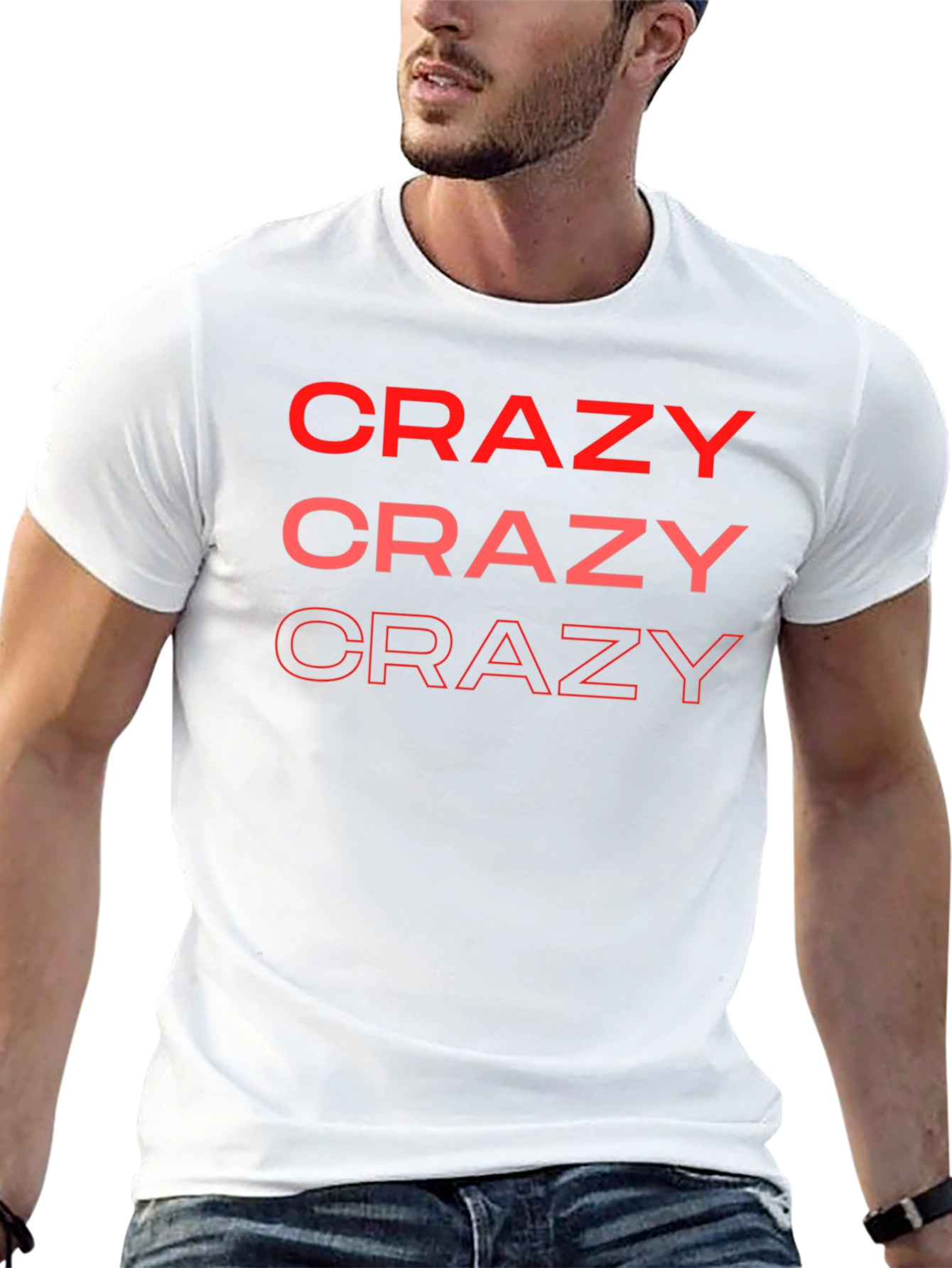 Crazy Graphic Print T-Shirt