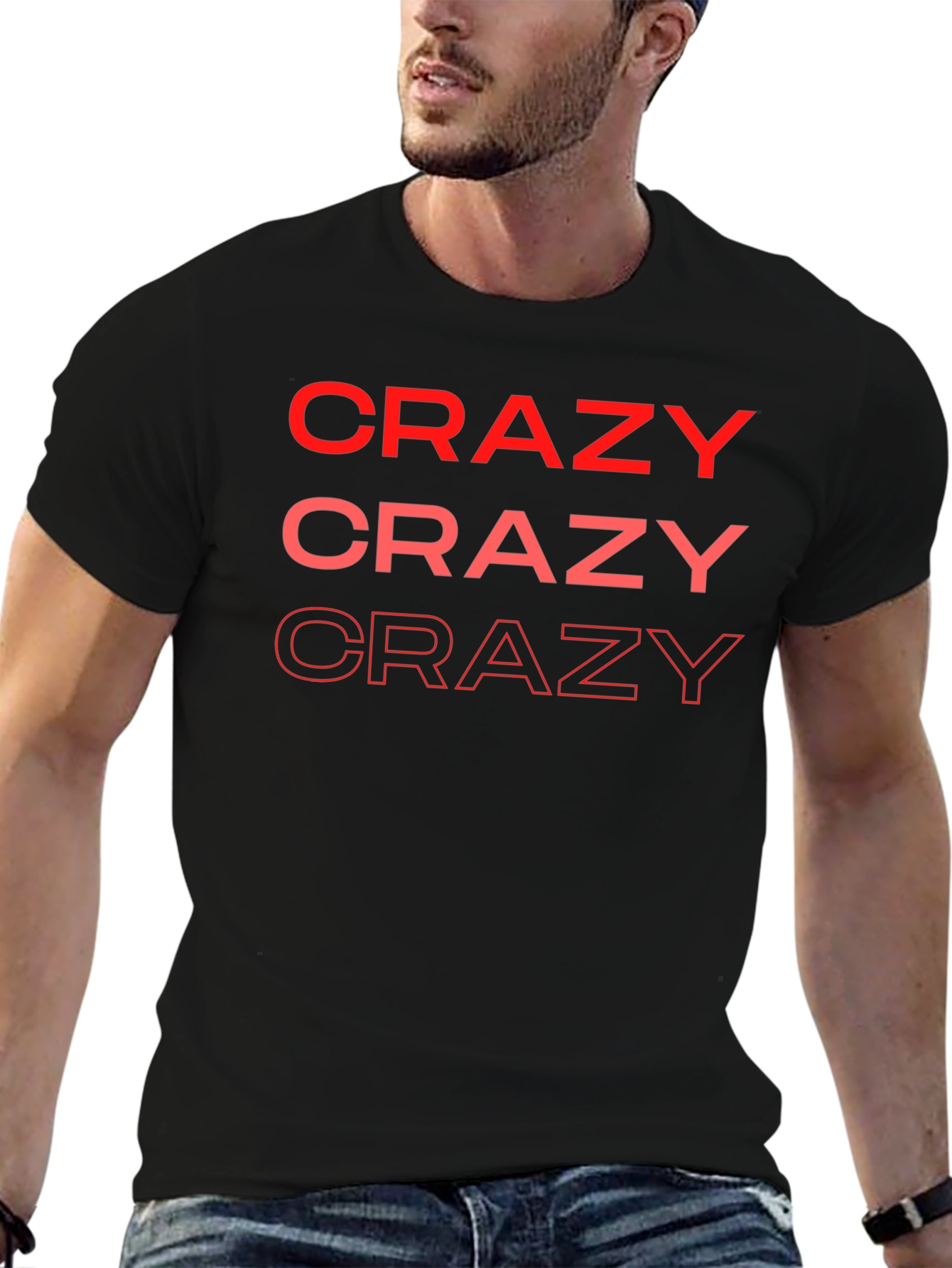 Crazy Graphic Print T-Shirt