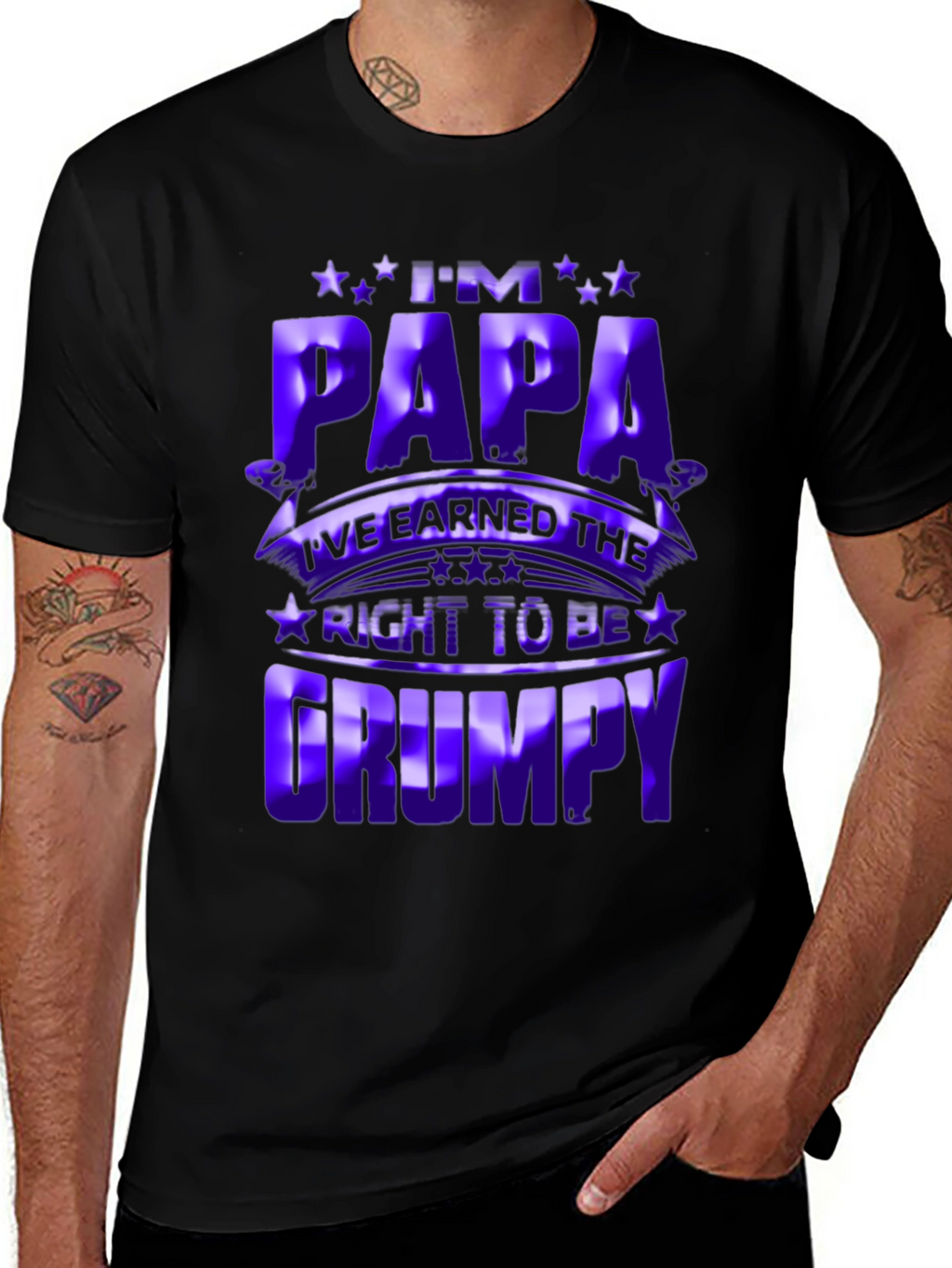 Im Papa Earned Right to be Grumpy T-Shirt
