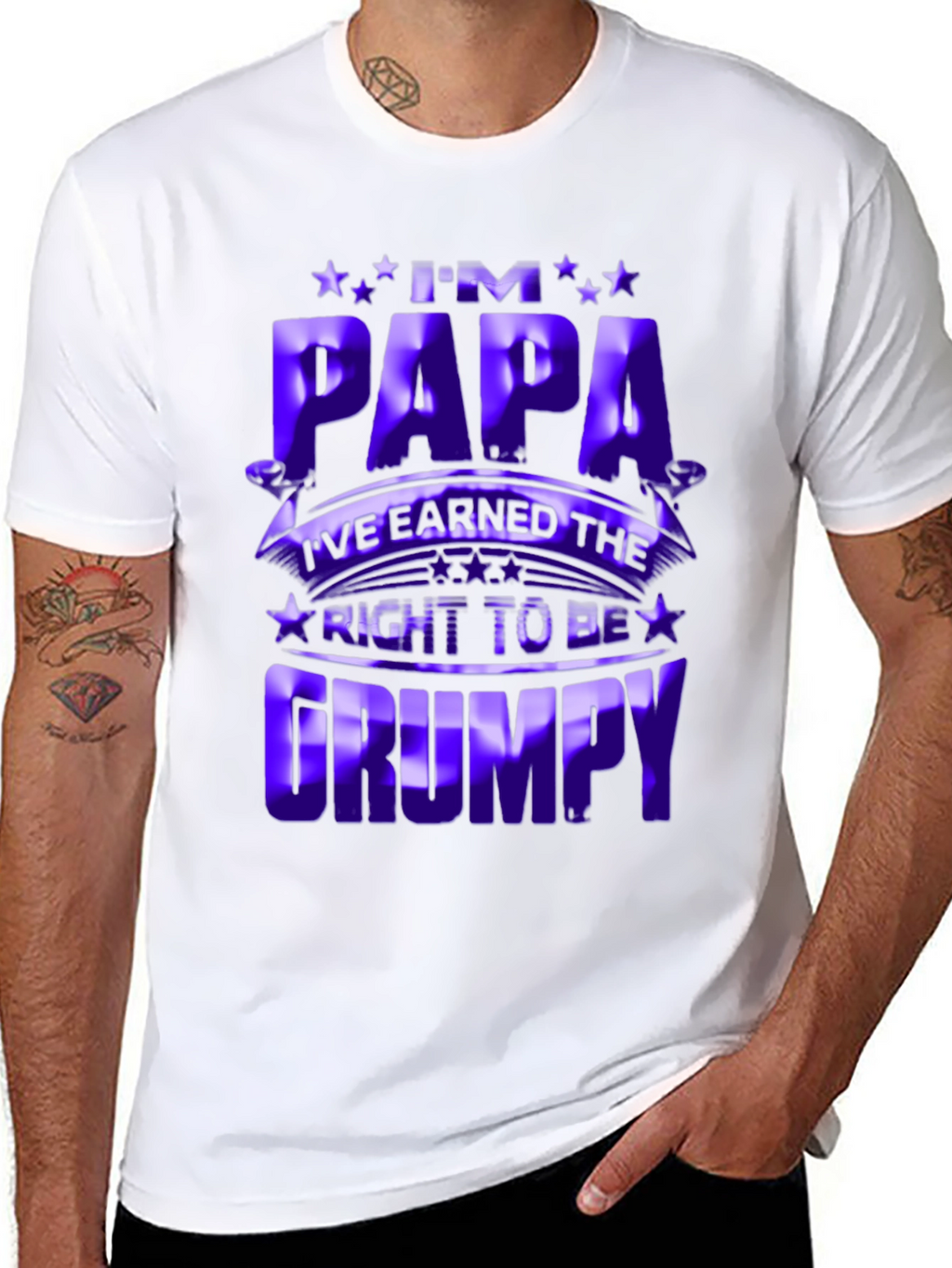 Im Papa Earned Right to be Grumpy T-Shirt