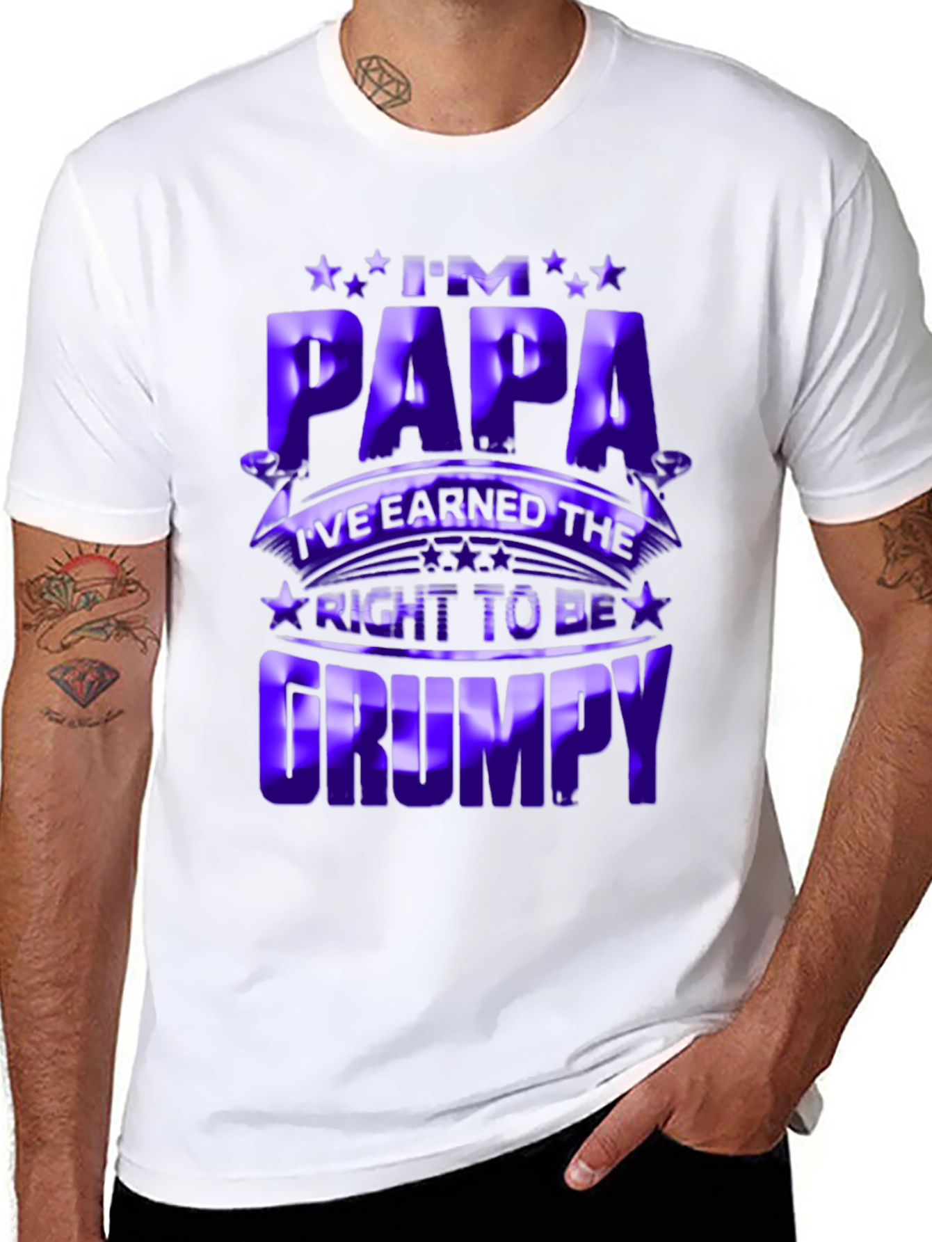 Im Papa Earned Right to be Grumpy T-Shirt