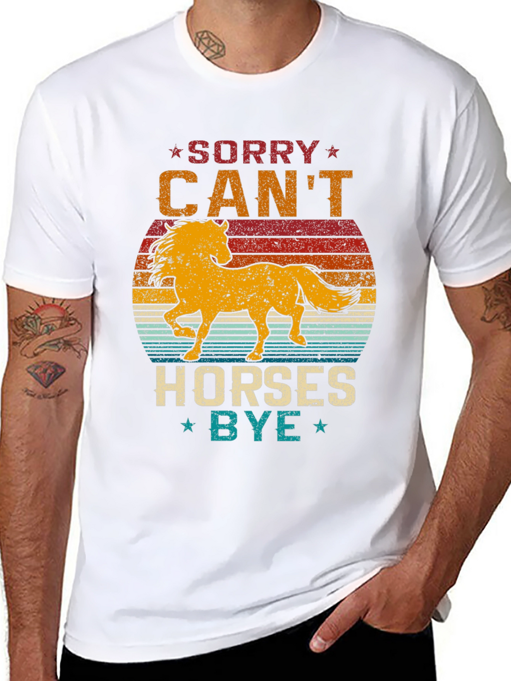 Sorry Cant Horses Bye T-Shirt Equestrian Tee