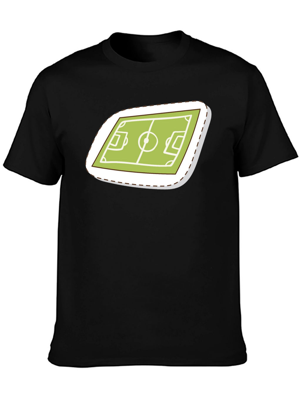 Soccer Field Graphic Tee - Sporty Black T-Shirt