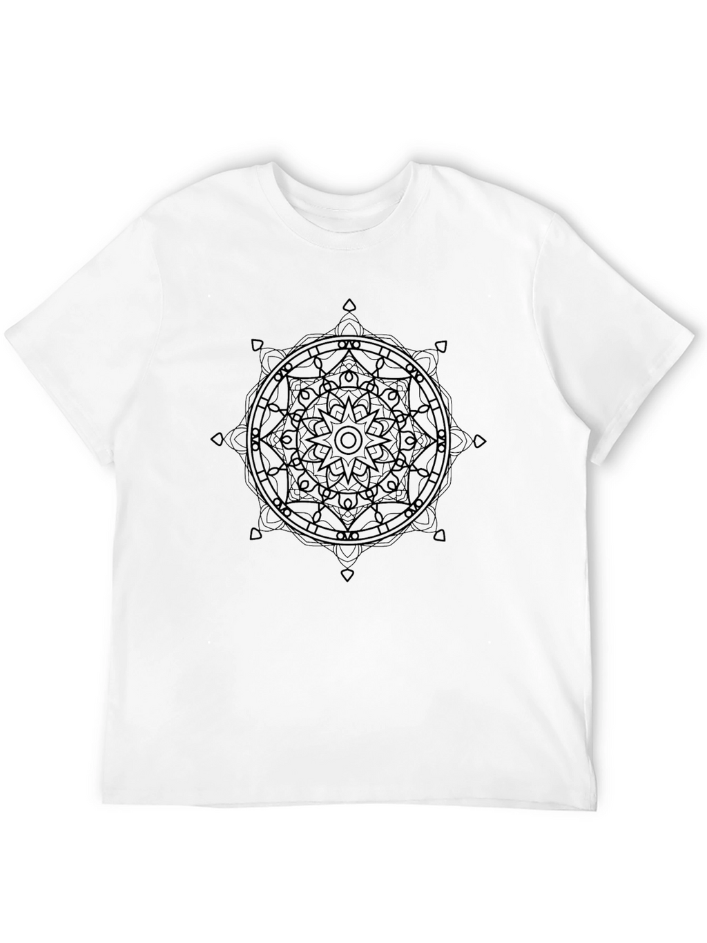 Mandala Graphic Black T-Shirt - Stylish Geometric Design