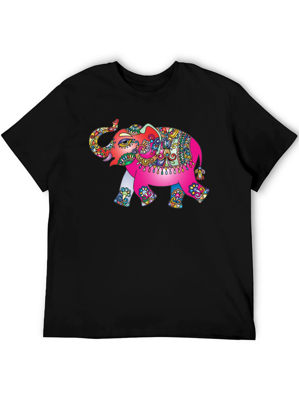 Elephant Graphic Black T-Shirt