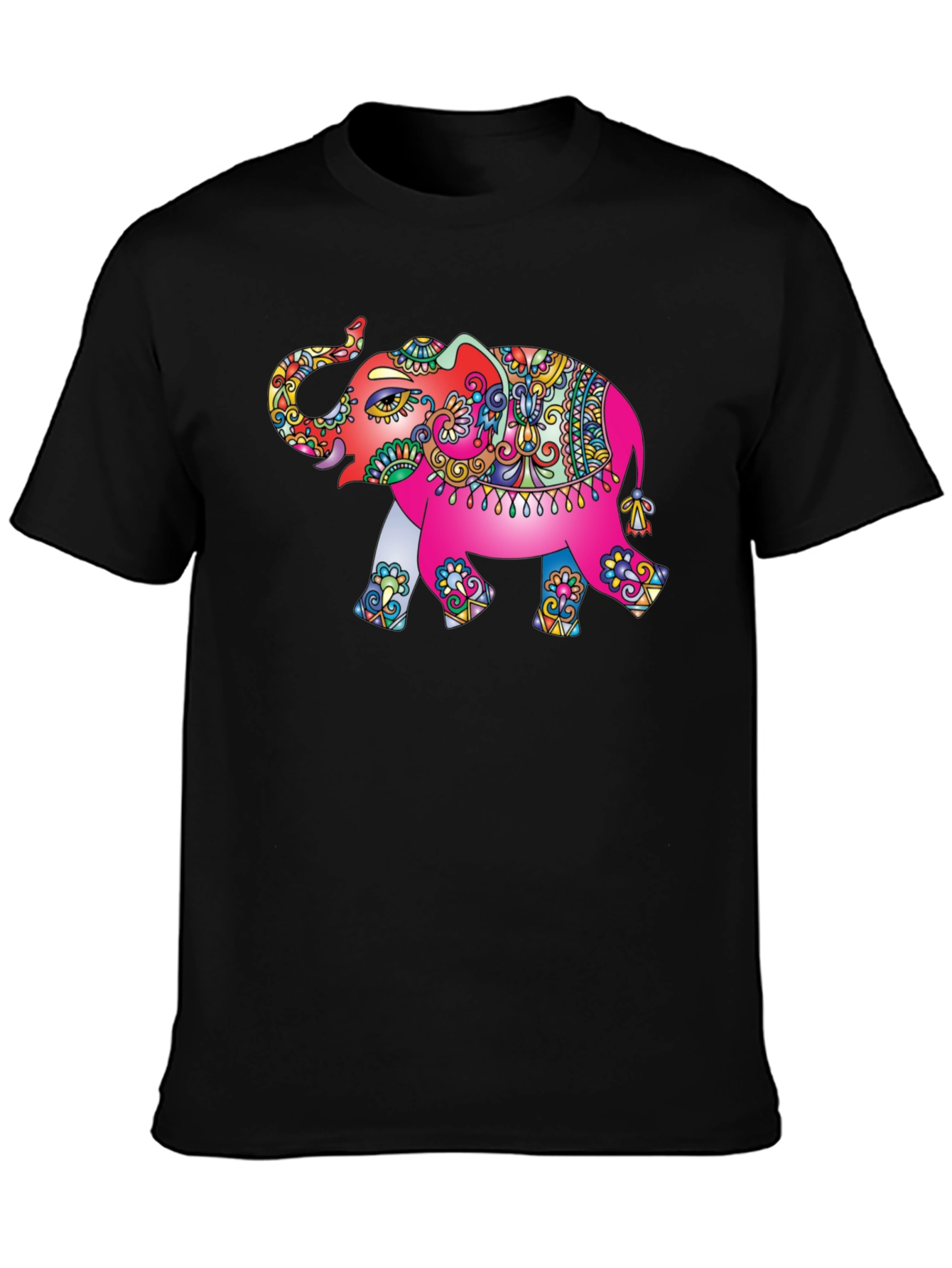 Elephant Graphic Black T-Shirt