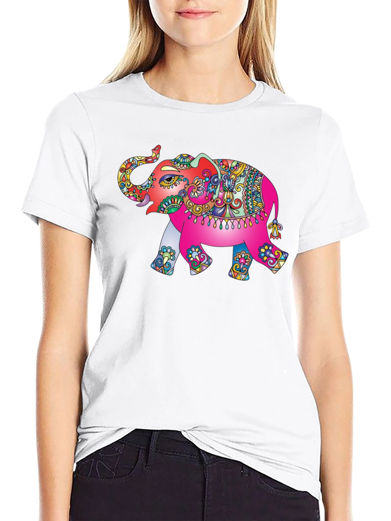 Elephant Graphic Black T-Shirt