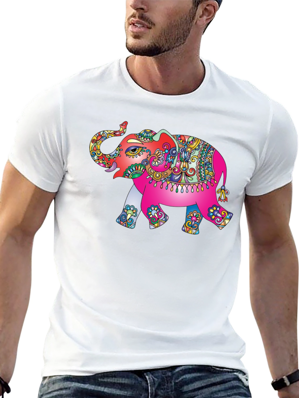 Elephant Graphic Black T-Shirt