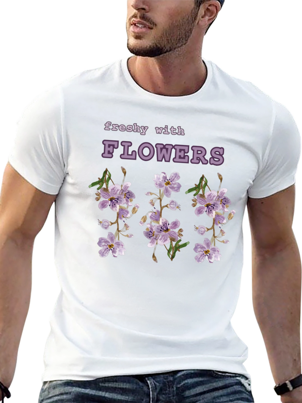 Freshy with Flowers Graphic T-Shirt