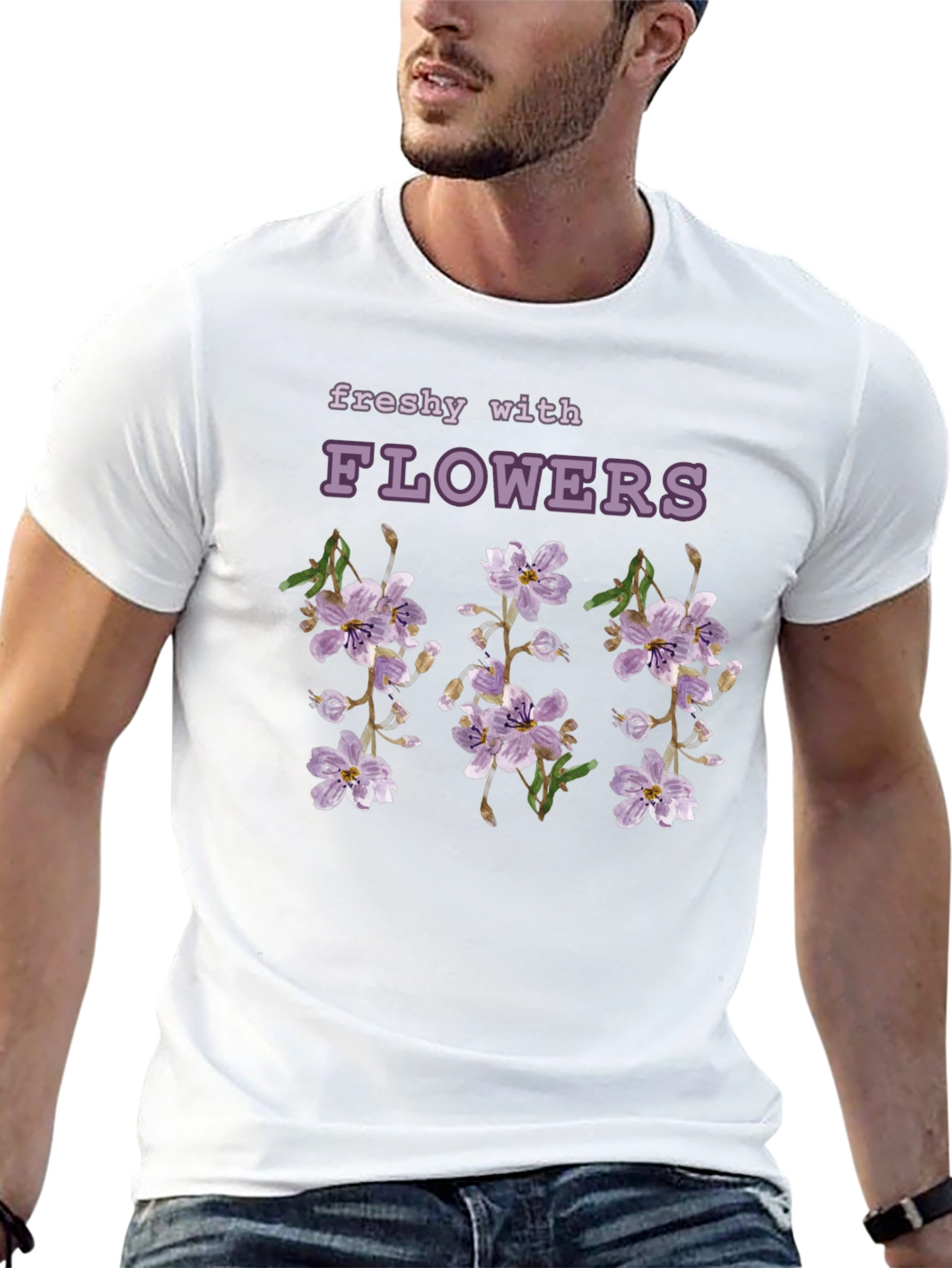 Freshy with Flowers Graphic T-Shirt