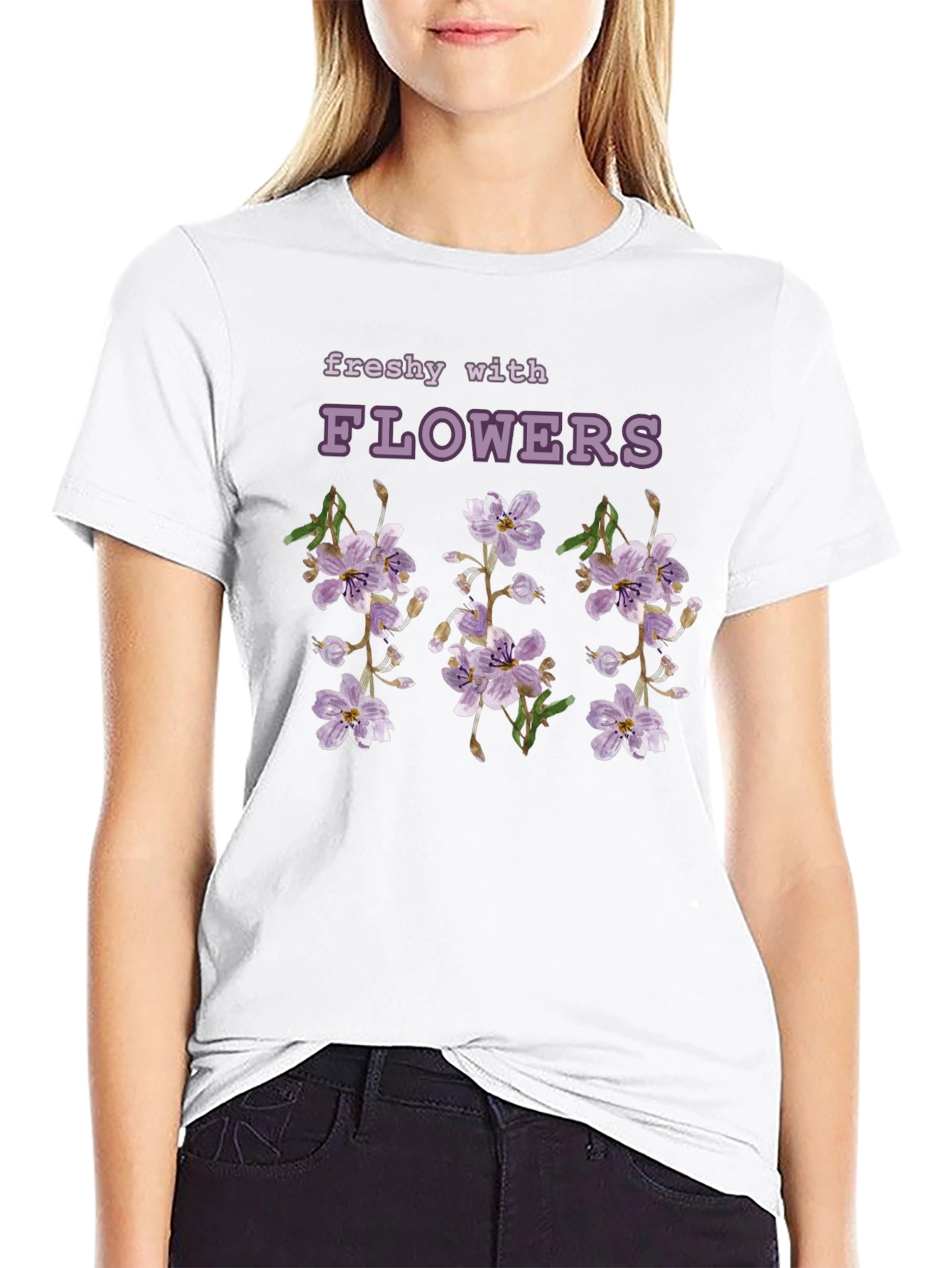 Freshy with Flowers Graphic T-Shirt