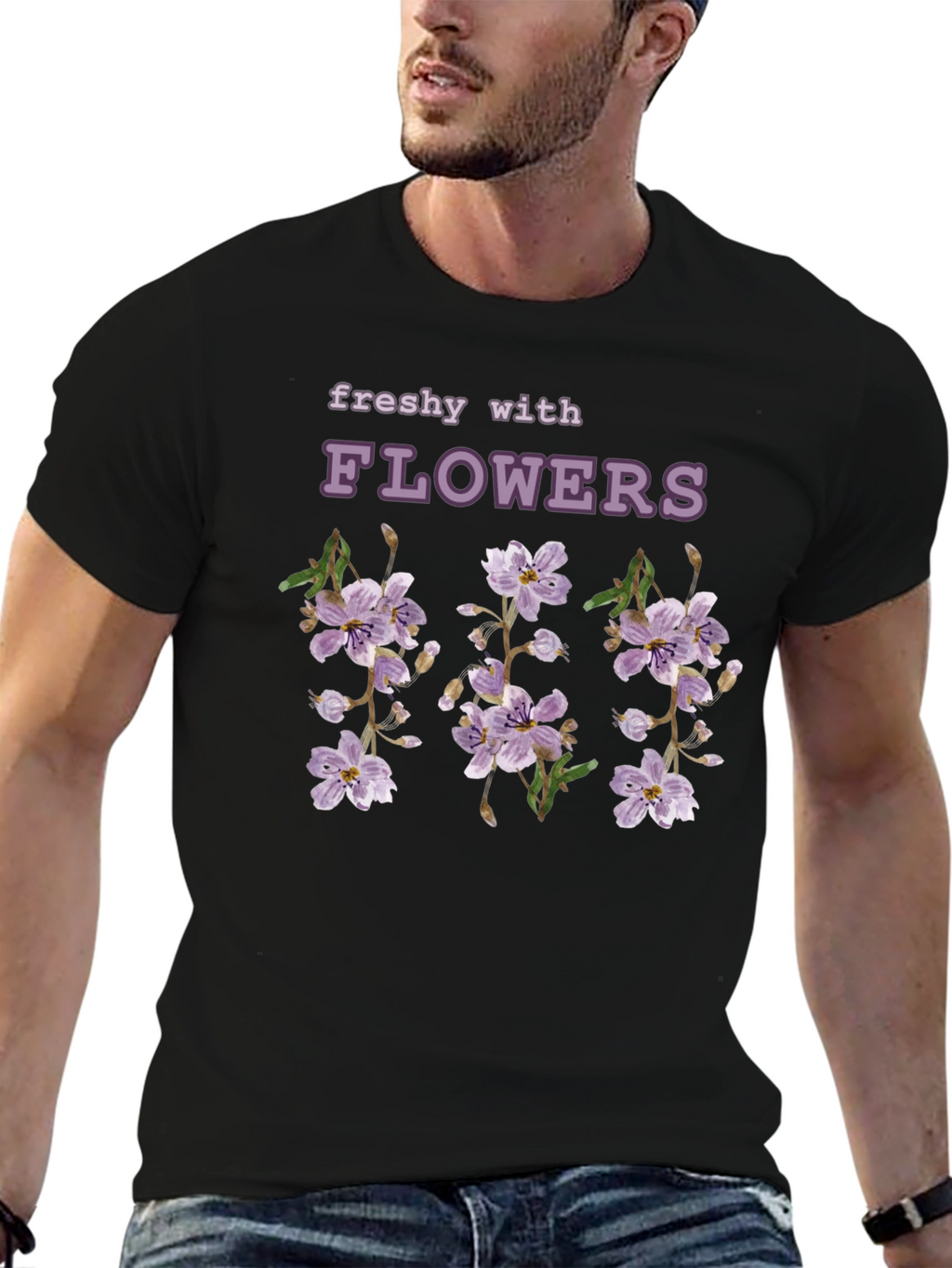 Freshy with Flowers Graphic T-Shirt