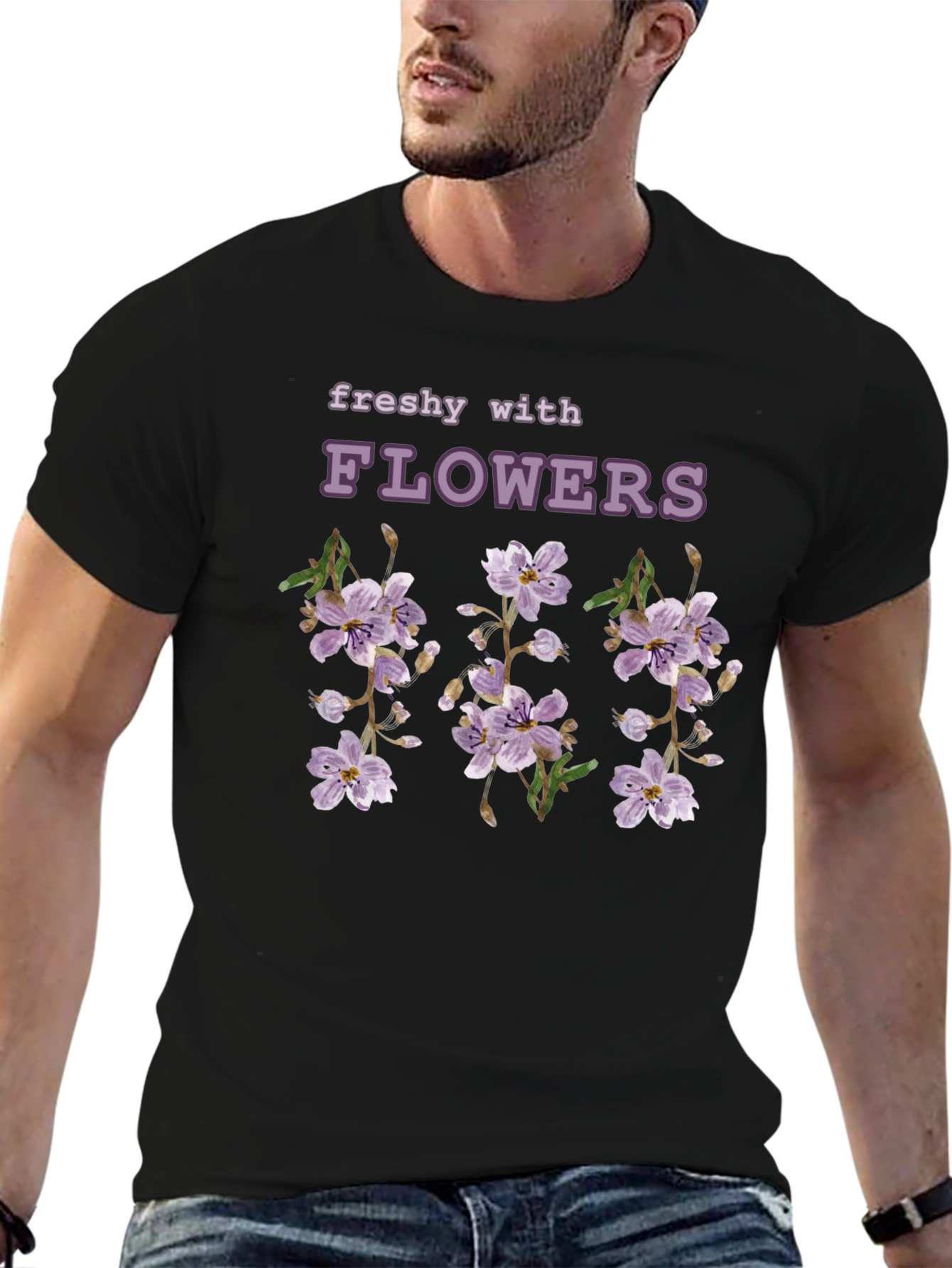 Freshy with Flowers Graphic T-Shirt