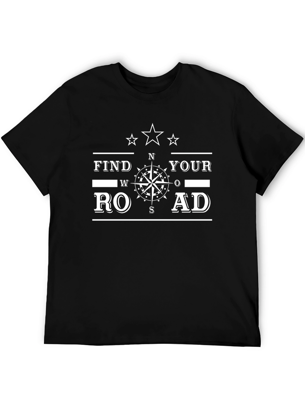 Find Your Road Graphic T-Shirt - Black