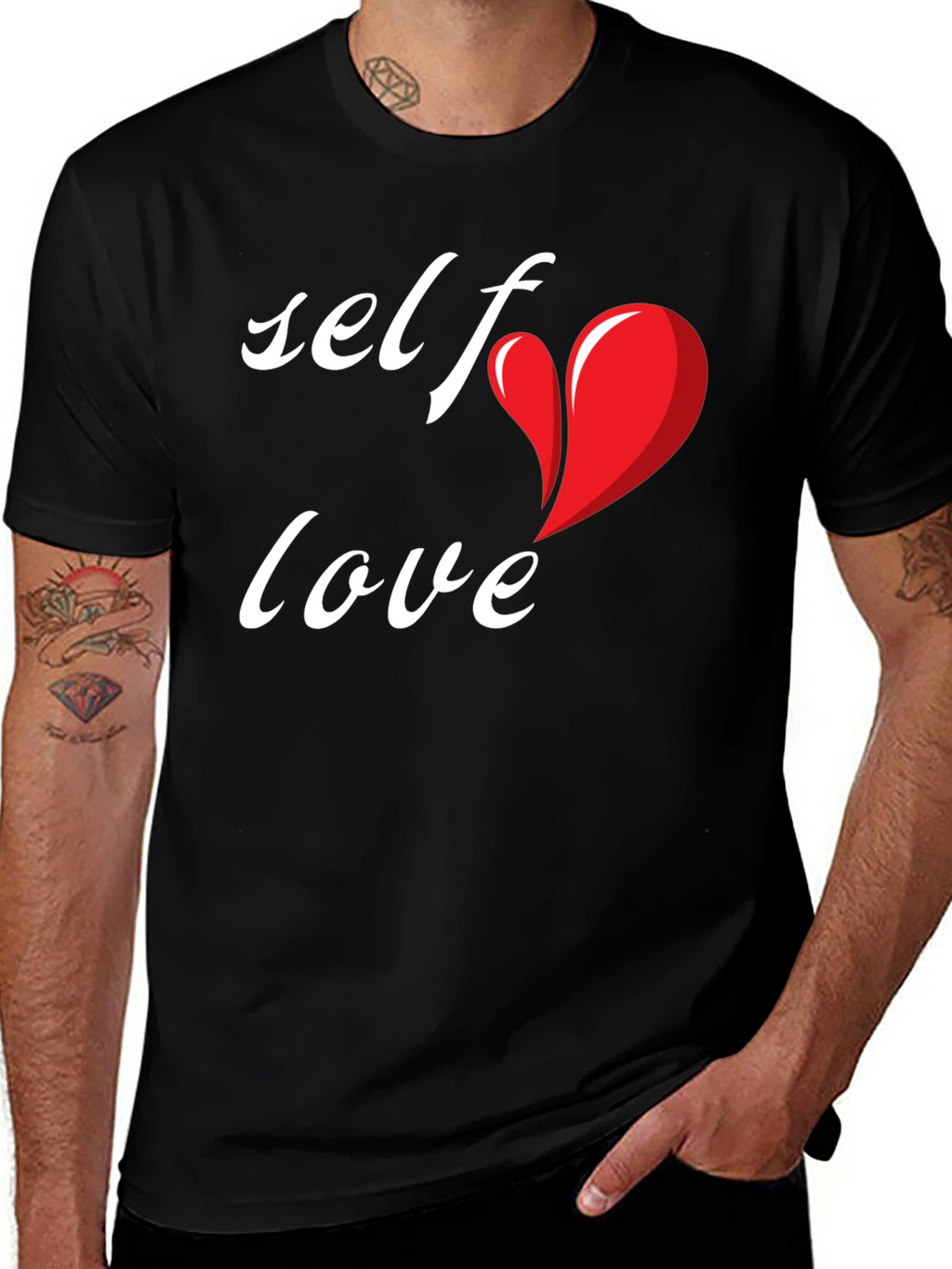 Self Love Black Graphic Tee - Express Yourself
