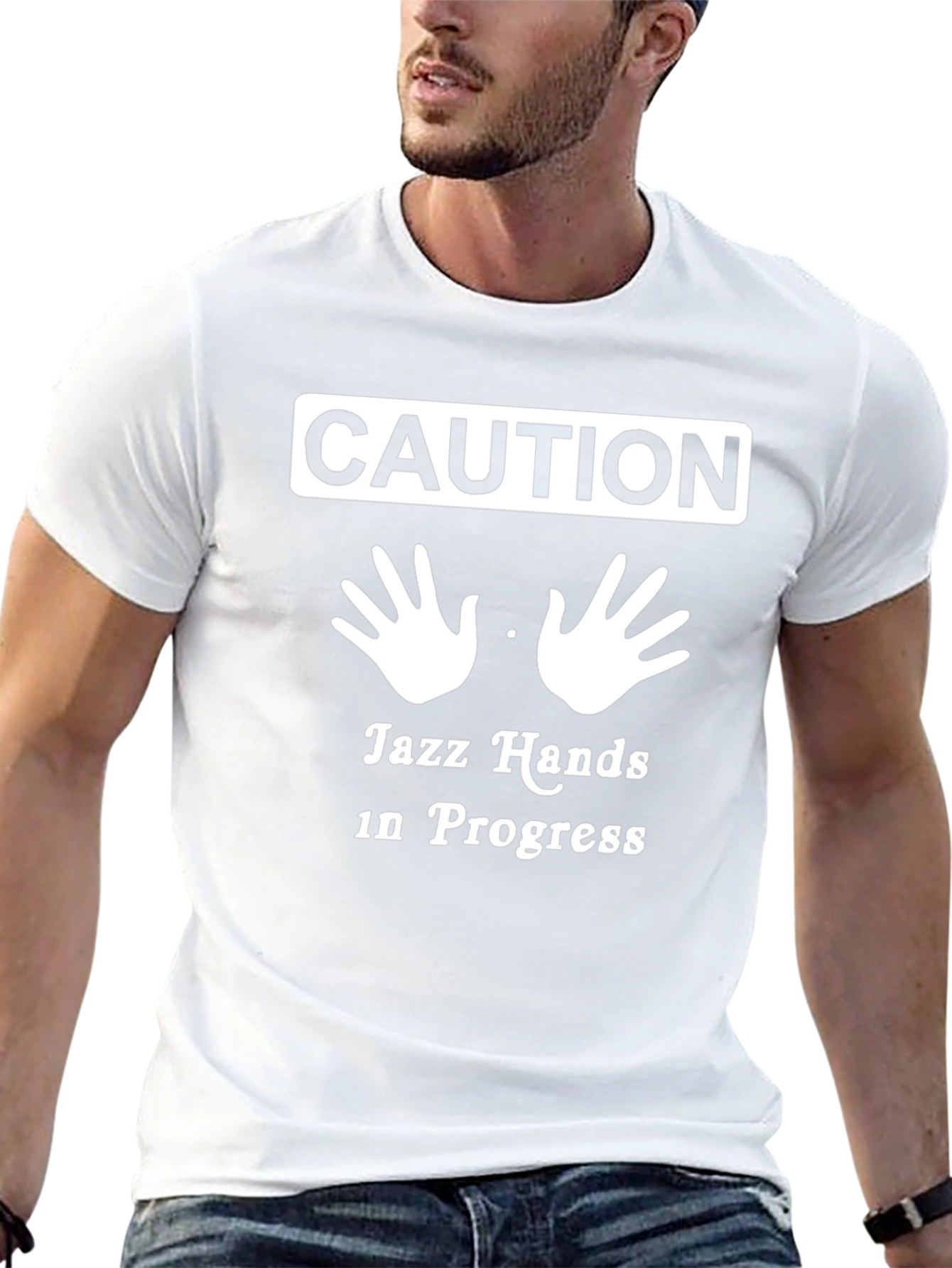 Caution Jazz Hands T-Shirt - Novelty Dance Tee