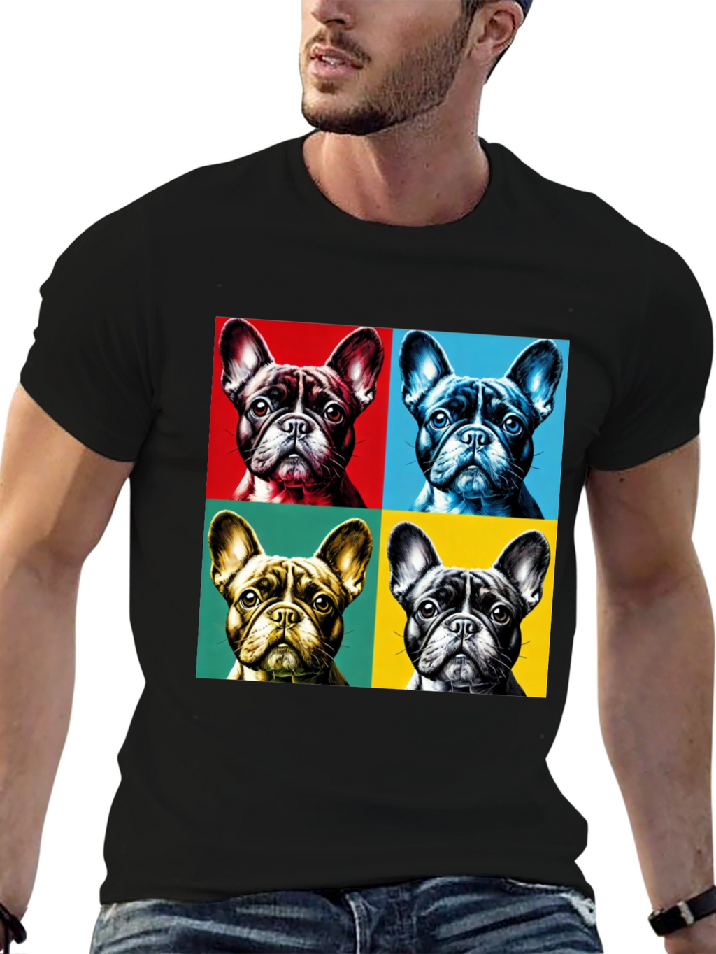 Pop Art French Bulldog Graphic Tee