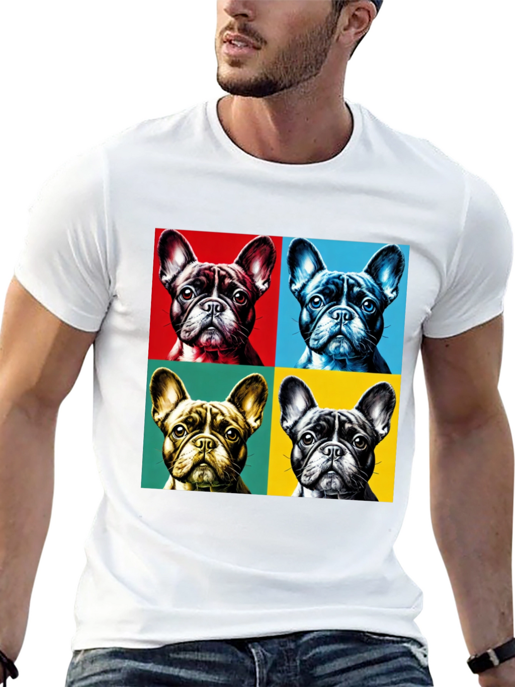 Pop Art French Bulldog Graphic Tee