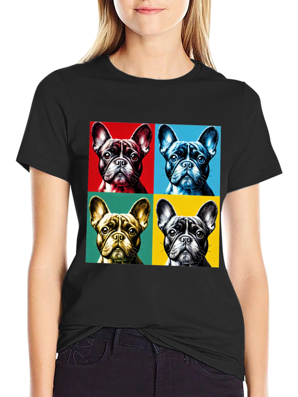 Pop Art French Bulldog Graphic Tee