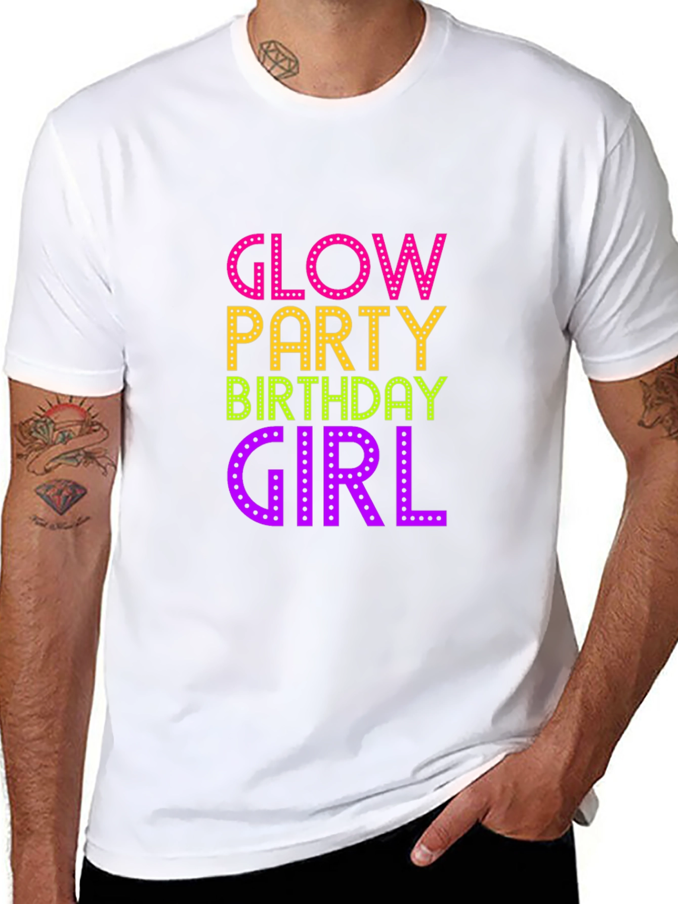 Glow Party Birthday Girl Tee