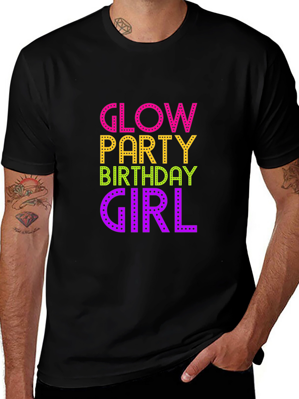 Glow Party Birthday Girl Tee