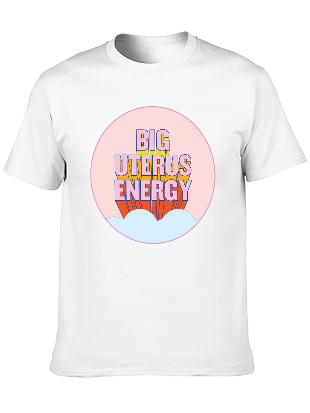 Big Uterus Energy Graphic Tee - Empowering Black T-Shirt