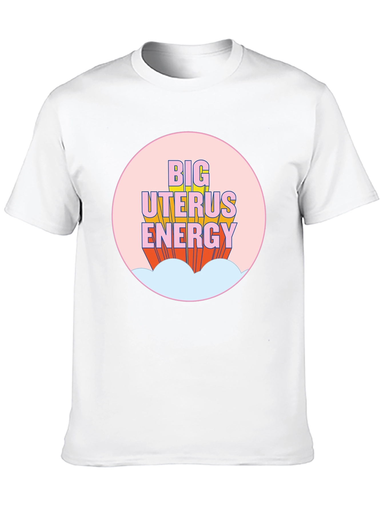 Big Uterus Energy Graphic Tee - Empowering Black T-Shirt