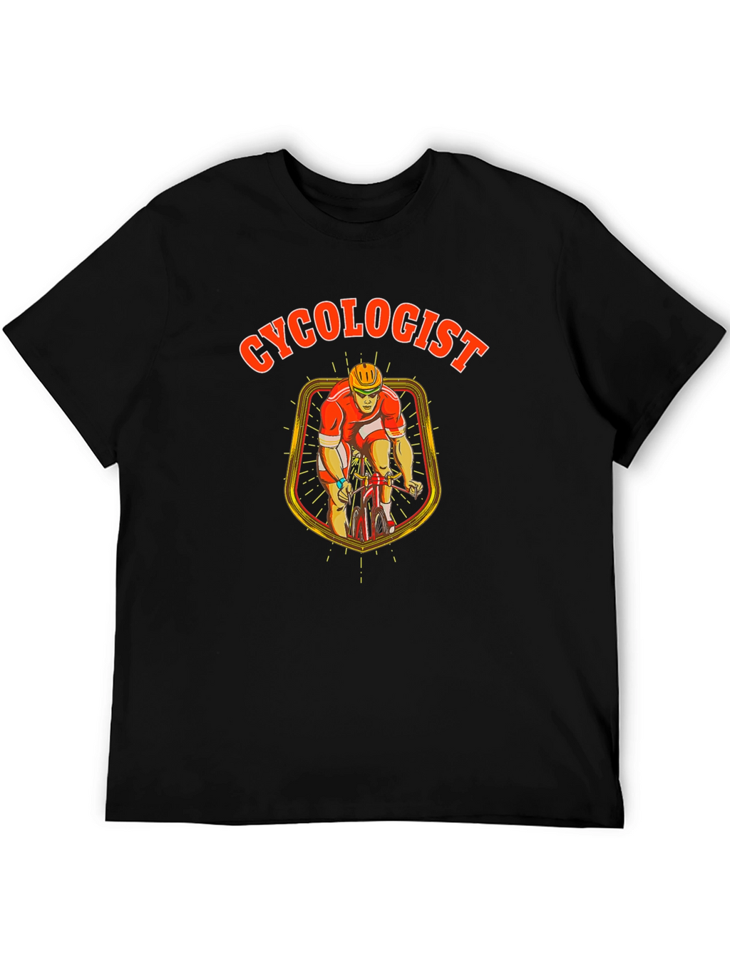 Cyclogist Black Cotton T-Shirt - Cycling Humor!