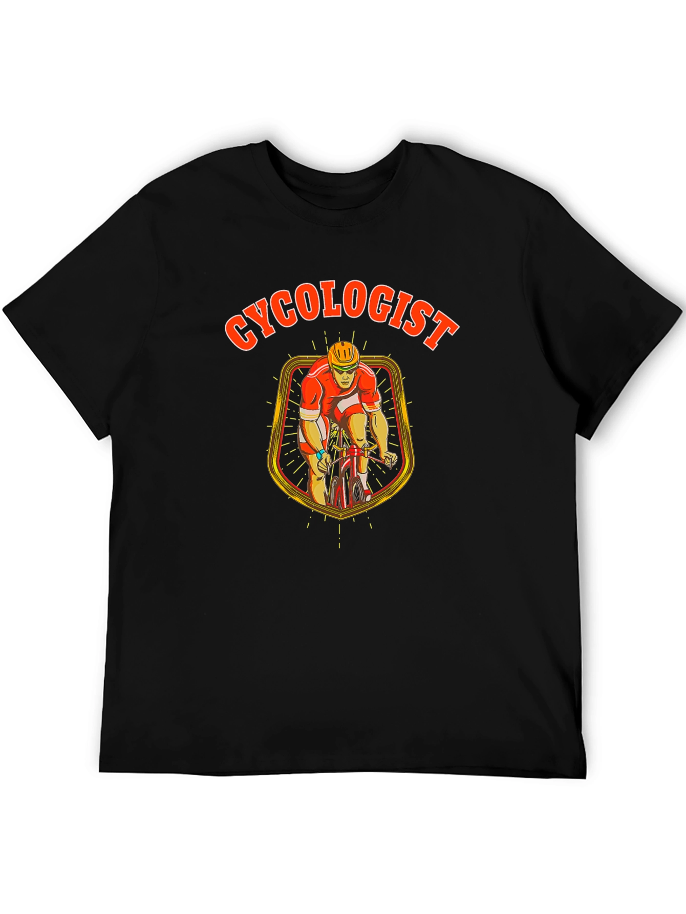 Cyclogist Black Cotton T-Shirt - Cycling Humor!