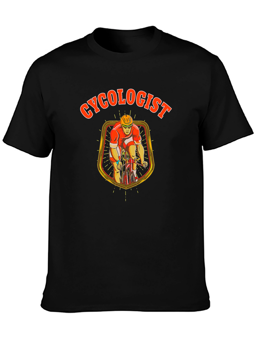 Cyclogist Black Cotton T-Shirt - Cycling Humor!